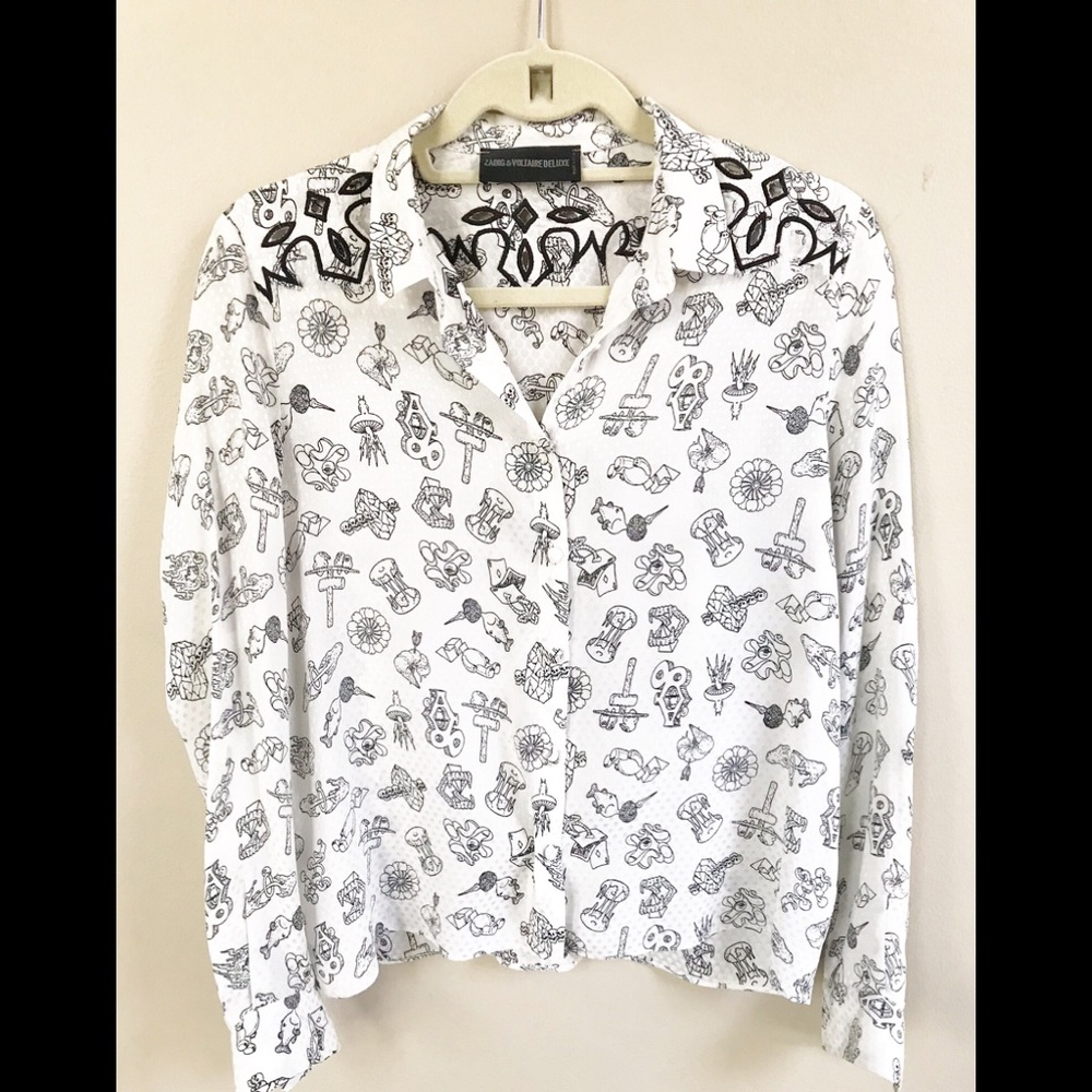 Zadig and Voltaire 100% silk blouse size S